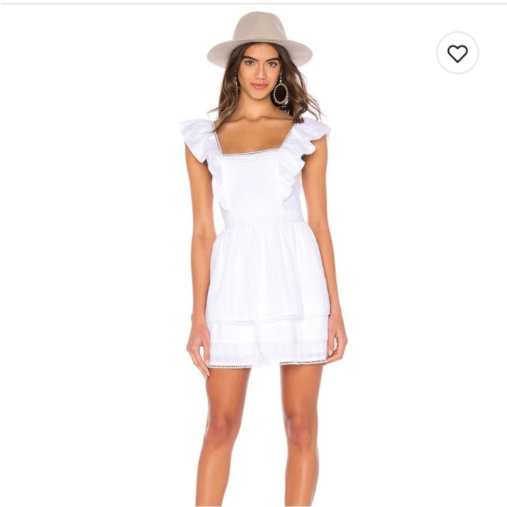 MAJORELLE White Ruffle Mini Dress - Picture 2 of 5